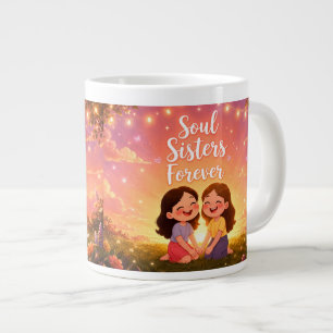 Seelen-Schwestern-Für-Immer-Tasse – Süßes Schweste Jumbo-Tasse
