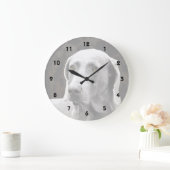 Seelenaugen des Weimaraners Große Wanduhr (Zuhause)
