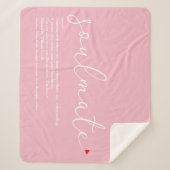 Seelendefinition Elegante Liebe Herz Rosa Sherpa Sherpadecke (Vorderseite)