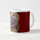 Seelenfahrt: Tattoo Style Rose Compass Tasse" Jumbo-Tasse (Vorderseite Rechts)