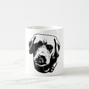 Seelenfarbener Blick in feinen Linien Kaffeetasse