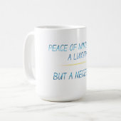 Seelenfrieden Kaffeetasse (Vorderseite Links)