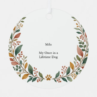 Seelenhund Botanischer Metallkreis Ornament Aus Metall