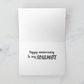 Seelenjubiläum Pinselstrichschrift Romantisch Karte (Innenseite)