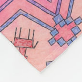 Seelenkreis – Folklore Mandala der inneren Ruhe Fleecedecke (Ecke)