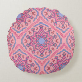 Seelenkreis – Leuchtende Mandala Fleecedecke  Rundes Kissen