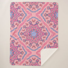 Seelenkreis – Leuchtende Mandala Fleecedecke  Sherpadecke