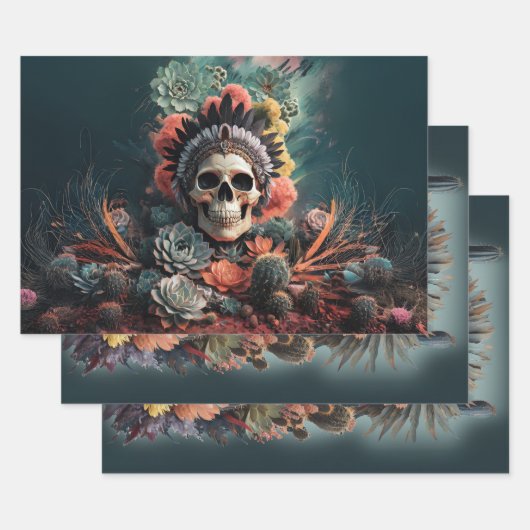 Seelenkrieger, Indianergotik Geschenkpapier Set (Set)