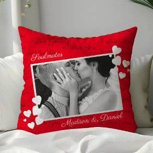 Seelenverwandte Ich liebe dich Personalisiertes Fo Kissen