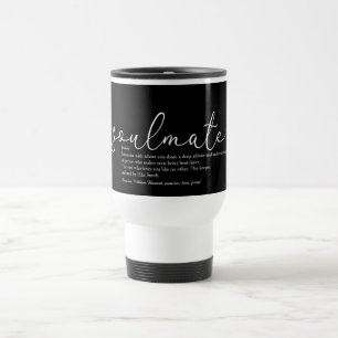 Seelenverwandter Definition Chic Script Rotes Lieb Reisebecher