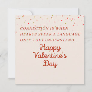 Seelenvolle Herzverbindung Zitat Valentinstag Feiertagskarte