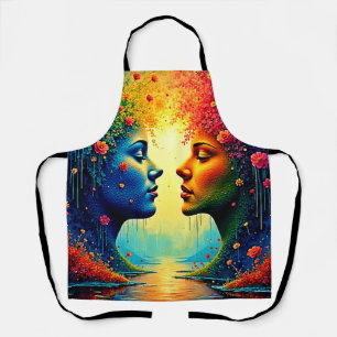 Seelenvolle Regenbogen-Verbindungsdesign Schürze