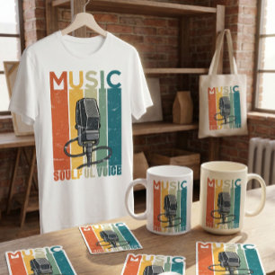 SEELENVOLLE STIMME VINTAGE-MUSIKDESIGN T-Shirt