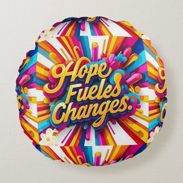 "Seelenwiederbelebung" Rundes Kissen (Vorderseite)