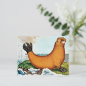 Seelephant Illustration (Zotl) Postkarte (Stehend Vorderseite)