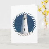 Seeleuchtturm-Gruß-Karte Karte (Gelbe Blume)