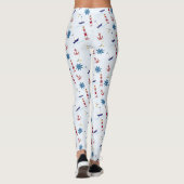 Seeleuchtturm-Segelboot-MarineLeggings-Hosen Leggings (Rückseite)
