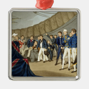 Seeleute am Gebet an Bord Schiffs Lord-Nelsons Silbernes Ornament
