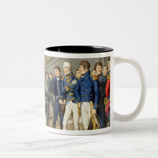 Seeleute am Gebet an Bord Schiffs Lord-Nelsons Zweifarbige Tasse (Rechts)