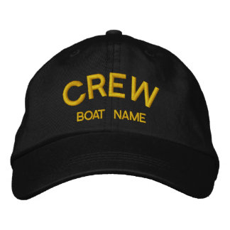 Seeleute CREW & BOOTNAME Hat Bestickte Baseballkappe