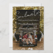 Seeleute Foto Hochzeit Einladung | Schwarzes Overl (Vorderseite)