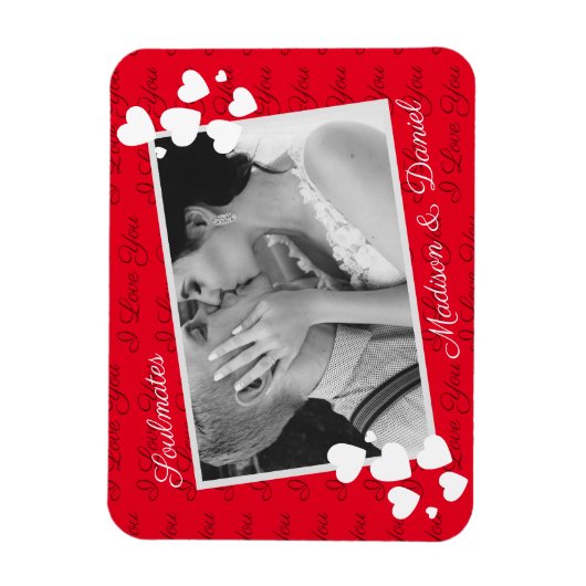 Seeleute ich Liebe Sie Personalisiertes Foto Roman Magnet (Vertikal)