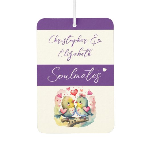 Seeleute Liebe immer lila Autolufterfrischer (Vorderseite)