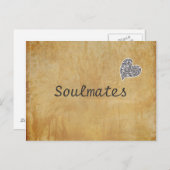 Seeleute mit Glitzer Herz Postkarte (Vorne/Hinten)