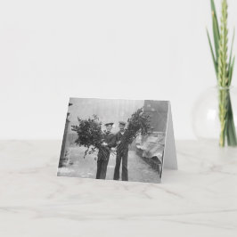 Seeleute mit Mistletoe Feiertagskarte
