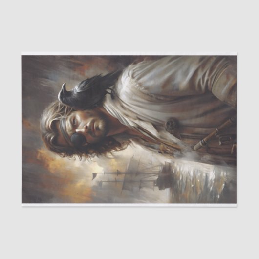 Seeleute mit Raven Decoupage Seidenpapier (Vorderseite)