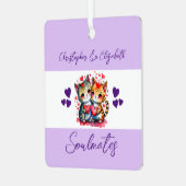 Seeleute niedliche Katzen glücklich verheiratet li Ornament Aus Metall (Vorderseite links)