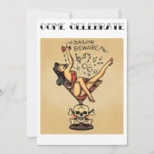 Seeleute passen auf! Junggeselinnen-Abschied Einladung (Vorderseite)