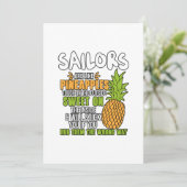 Seeleute sind wie Ananas. Dankeskarte (Stehend Vorderseite)