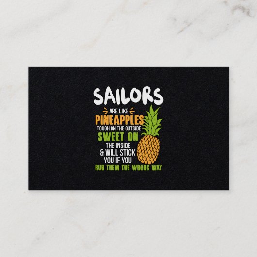 Seeleute sind wie Ananas. Visitenkarte (Vorderseite)