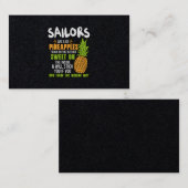 Seeleute sind wie Ananas. Visitenkarte (Vorne/Hinten)