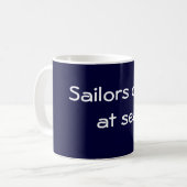 Seeleute tun es auf See Kaffeetasse (Vorderseite Links)
