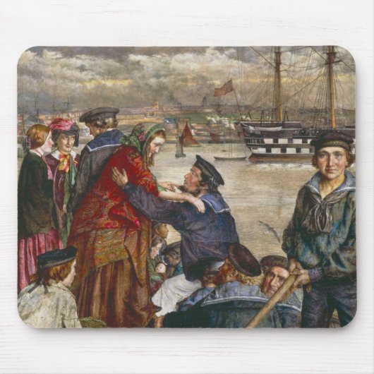 Seeleute und Ehefrauen (von John Lee) Mousepad (Vorne)