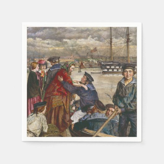 Seeleute und Ehefrauen (von John Lee) Serviette (Vorderseite)