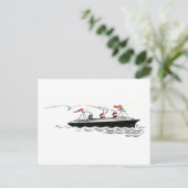 Seelinie Zeichnend Postkarte (Stehend Vorderseite)