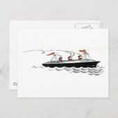 Seelinie Zeichnend Postkarte (Vorne/Hinten)