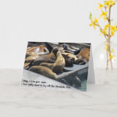 Seelöwe-KlugheitBlowfish Karte (Gelbe Blume)