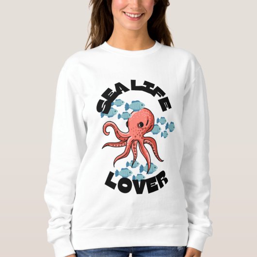 Seelöwe Krake Frauen Sweatshirt (Vorderseite)
