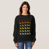 Seelöwe Retro-Tiermuster Sweatshirt (Vorne ganz)