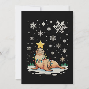 Seelöwe Tiere Weihnachten Xmas Baum Feiertag