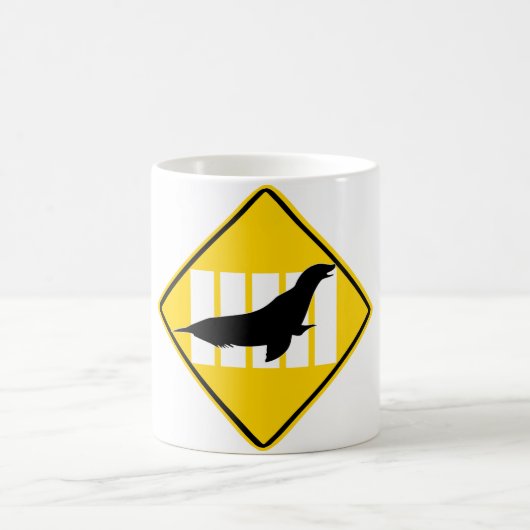 SEElöwe-ÜBERFAHRT-ZEICHEN Kaffeetasse (Mittel)