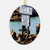 Seelöwe-Verzierung des Pier-39 Keramik Ornament (Rechts)