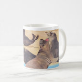 Seelöwen bei der Tasse am Arbeitsplatz (VorderseiteRechts)