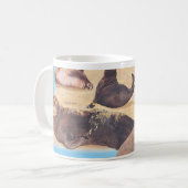 Seelöwen bei der Tasse am Arbeitsplatz (Vorderseite Links)