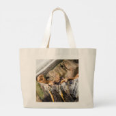 Seelöwen, die auf den Felsen liegen, große Totenta Jumbo Stoffbeutel (Rückseite)