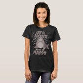 Seelöwen machen mich glücklich T-Shirt (Vorne ganz)